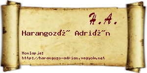 Harangozó Adrián névjegykártya